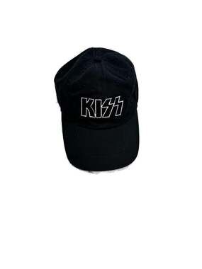 KISS Band Logo Embroidered Baseball Cap Black Adjustable Hat